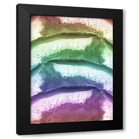 Upcycled Geod 1 Black Modern Wood Framed Art Print with Double Matting by Prime, Marcus