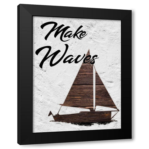 Make Waves 1 Black Modern Wood Framed Art Print with Double Matting by Prime, Marcus
