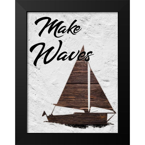 Make Waves 1 Black Modern Wood Framed Art Print by Prime, Marcus