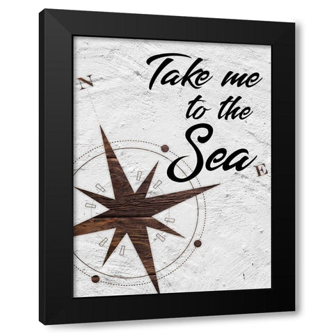 To The Sea 1 Black Modern Wood Framed Art Print with Double Matting by Prime, Marcus