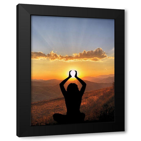 Lifting The Sun 1 Black Modern Wood Framed Art Print by Prime, Marcus