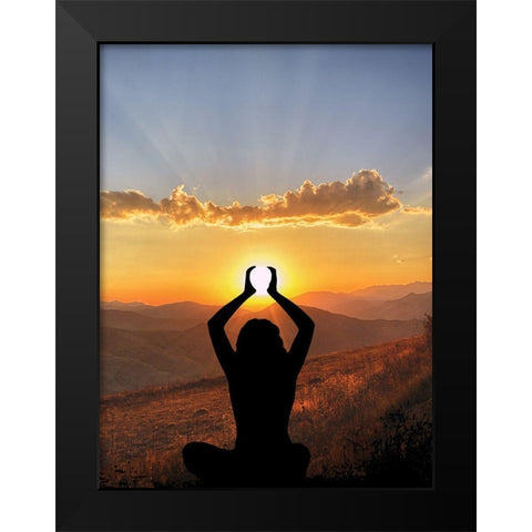 Lifting The Sun 1 Black Modern Wood Framed Art Print by Prime, Marcus
