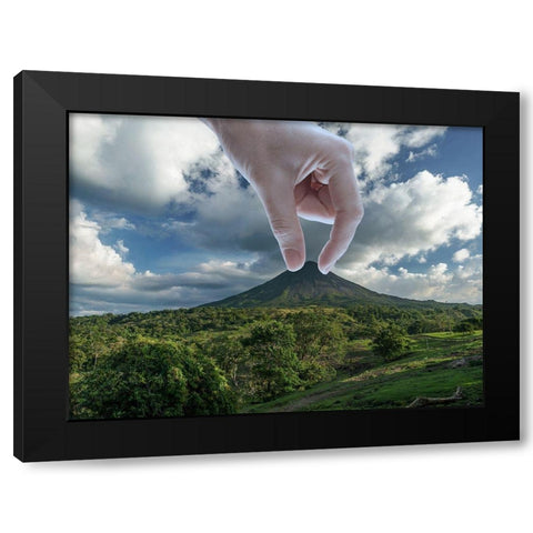 Piercing Volcano 1 Black Modern Wood Framed Art Print by Prime, Marcus