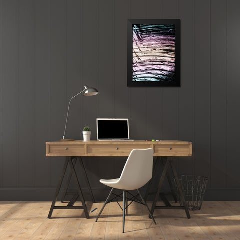 Fluorescent Wave 1 Black Modern Wood Framed Art Print by Prime, Marcus