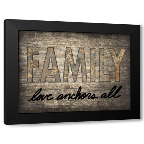 Love Anchors All 1 Black Modern Wood Framed Art Print by Prime, Marcus