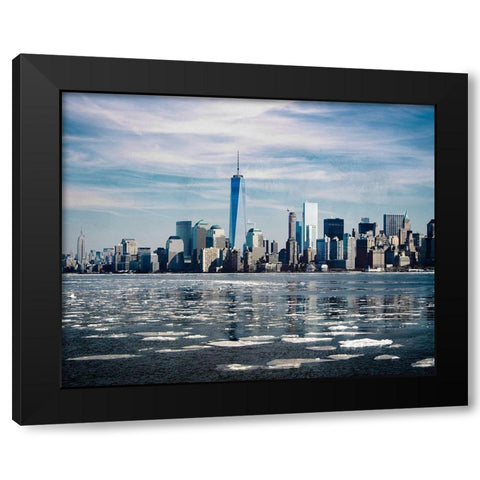 Skyline Exit 1 Black Modern Wood Framed Art Print by Prime, Marcus
