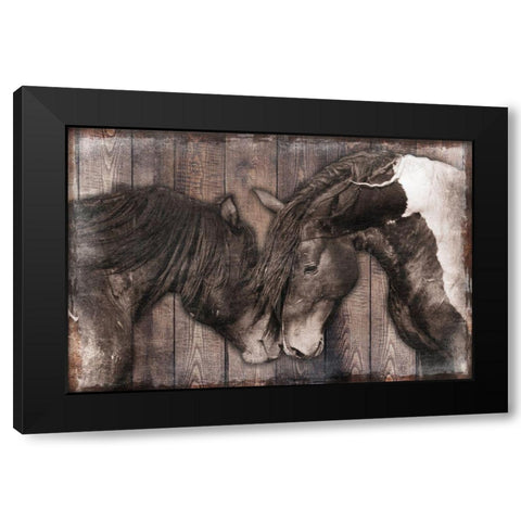 Loving Snuggles 1 Black Modern Wood Framed Art Print with Double Matting by Prime, Marcus