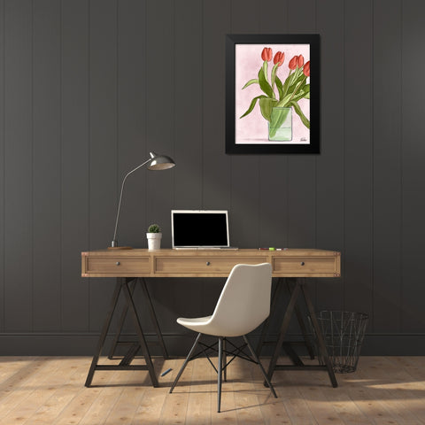 Kissable Blooms 1 Black Modern Wood Framed Art Print by Prime, Marcus