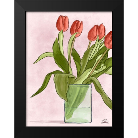 Kissable Blooms 1 Black Modern Wood Framed Art Print by Prime, Marcus
