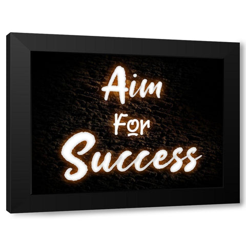 Aim For Success Black Modern Wood Framed Art Print by Prime, Marcus