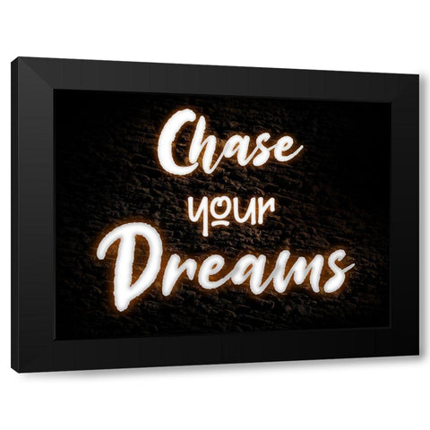 Chase Your Dreams Black Modern Wood Framed Art Print with Double Matting by Prime, Marcus