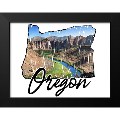 Oregon Pride Black Modern Wood Framed Art Print by Prime, Marcus