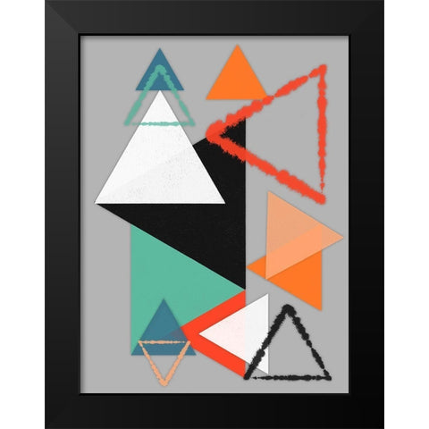 Geometric Breakthrough 4 Black Modern Wood Framed Art Print by Prime, Marcus