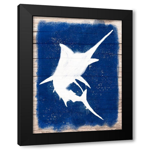 Swordfish Blast 1 Black Modern Wood Framed Art Print by Prime, Marcus