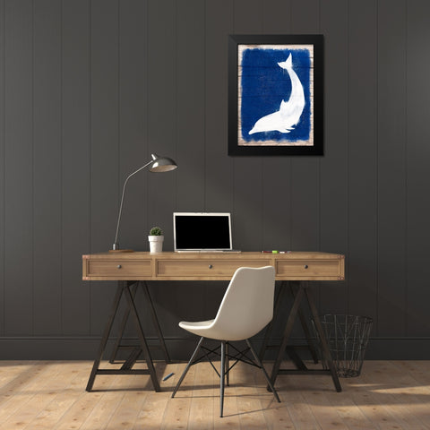 Dolphin Blast 1 Black Modern Wood Framed Art Print by Prime, Marcus