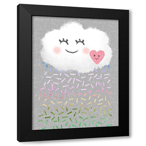 Sprinkle Shower 1 Black Modern Wood Framed Art Print by Prime, Marcus