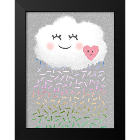 Sprinkle Shower 1 Black Modern Wood Framed Art Print by Prime, Marcus
