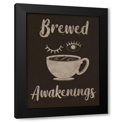 Brewed Awakenings Black Modern Wood Framed Art Print with Double Matting by Prime, Marcus
