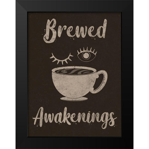 Brewed Awakenings Black Modern Wood Framed Art Print by Prime, Marcus