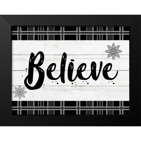Vintage Believe 1 Black Modern Wood Framed Art Print by Prime, Marcus