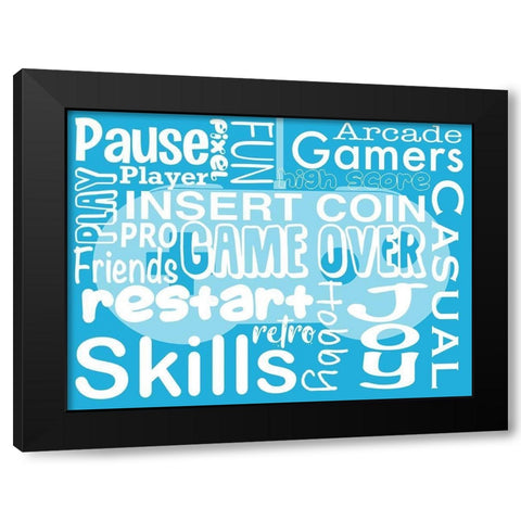 Gaming Love 2 Black Modern Wood Framed Art Print by Prime, Marcus