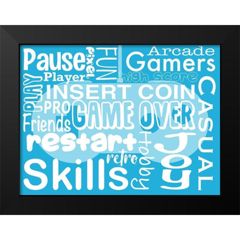Gaming Love 2 Black Modern Wood Framed Art Print by Prime, Marcus