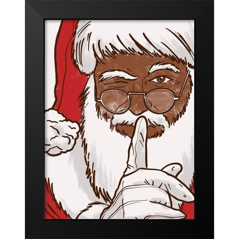 Ethnic Santa Black Modern Wood Framed Art Print by Prime, Marcus