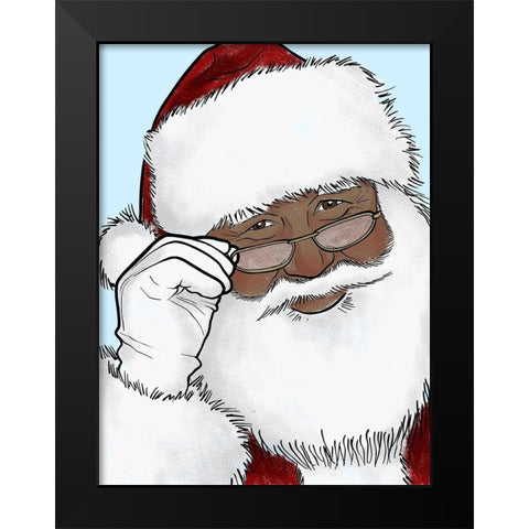Santas Watching 2 Black Modern Wood Framed Art Print by Prime, Marcus