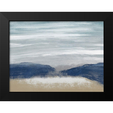Distant Waves 1 Black Modern Wood Framed Art Print by Prime, Marcus