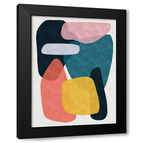 Rubiks Splat 1 Black Modern Wood Framed Art Print by Prime, Marcus