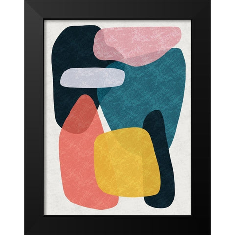 Rubiks Splat 1 Black Modern Wood Framed Art Print by Prime, Marcus