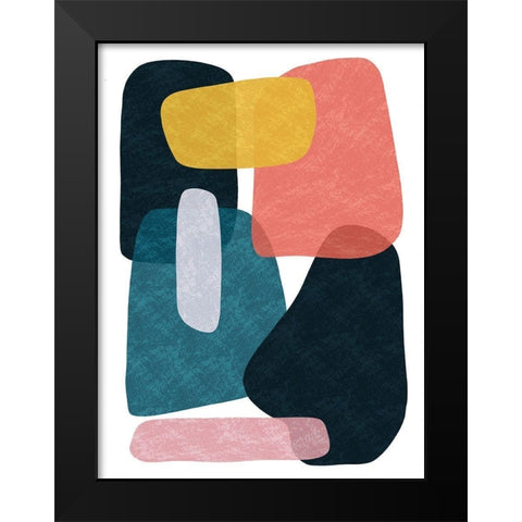 Rubiks Splat 4 Black Modern Wood Framed Art Print by Prime, Marcus