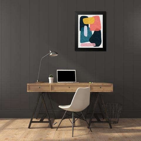 Rubiks Splat 2 Black Modern Wood Framed Art Print by Prime, Marcus