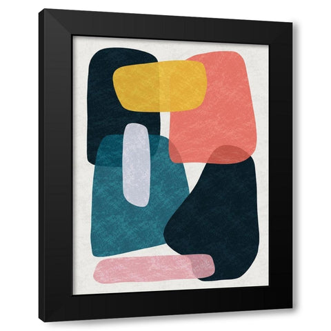 Rubiks Splat 2 Black Modern Wood Framed Art Print with Double Matting by Prime, Marcus