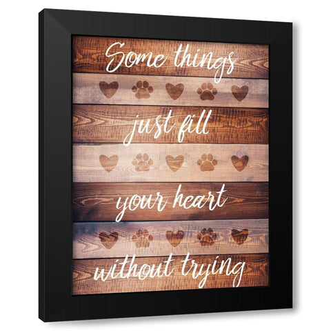 Furry Life Black Modern Wood Framed Art Print with Double Matting by Prime, Marcus