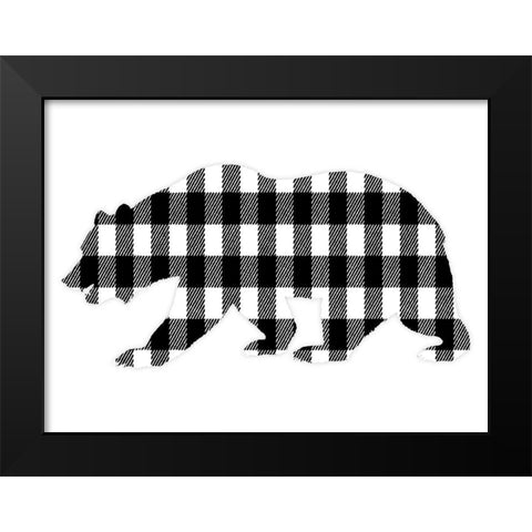 Bear Chess 1 Black Modern Wood Framed Art Print by Prime, Marcus