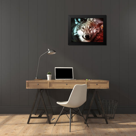 Spirit Animal 1 Black Modern Wood Framed Art Print by Prime, Marcus