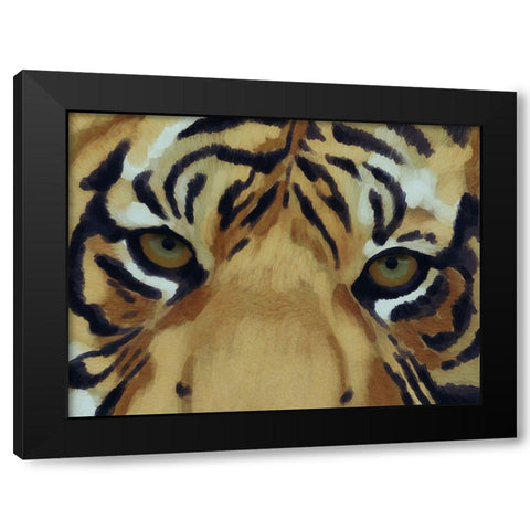 Tiger Burst 1 Black Modern Wood Framed Art Print by Prime, Marcus