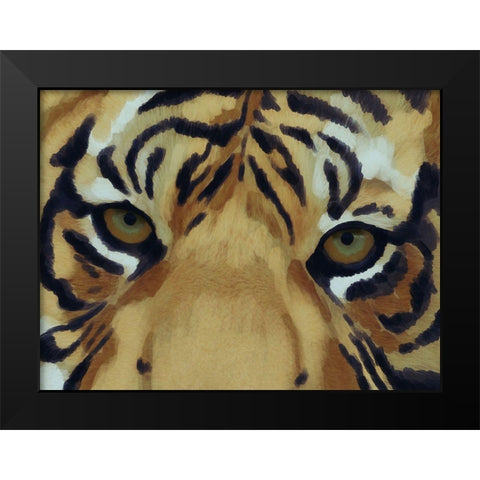 Tiger Burst 1 Black Modern Wood Framed Art Print by Prime, Marcus