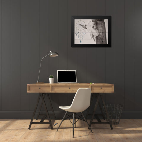 Dreaming Skull Black Modern Wood Framed Art Print by Prime, Marcus