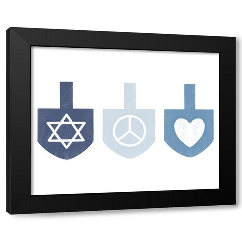 Dreidel Values Black Modern Wood Framed Art Print with Double Matting by Prime, Marcus