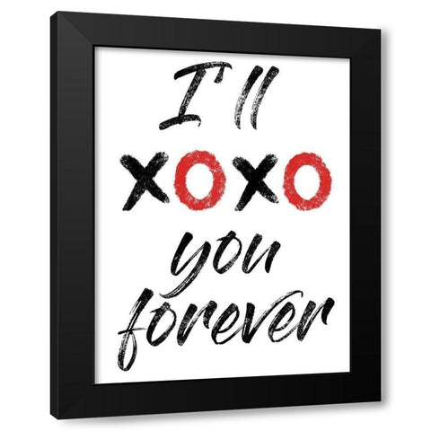 XOXO Forever Black Modern Wood Framed Art Print by Prime, Marcus