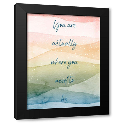 Right Place Black Modern Wood Framed Art Print by Prime, Marcus