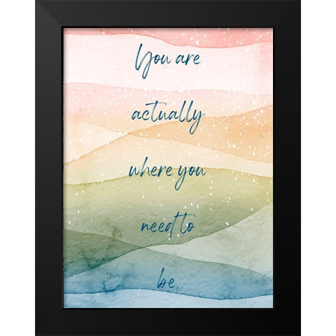 Right Place Black Modern Wood Framed Art Print by Prime, Marcus
