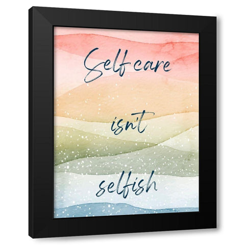 Self Care Black Modern Wood Framed Art Print with Double Matting by Prime, Marcus
