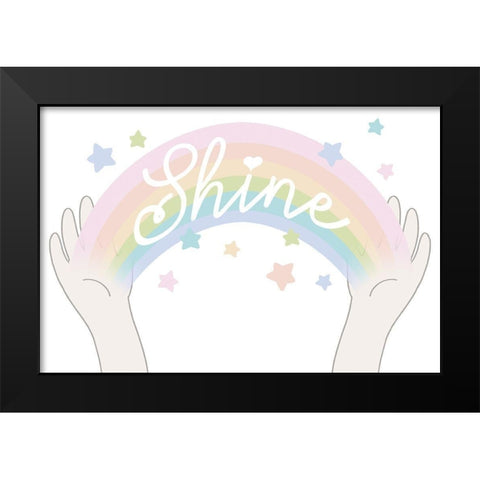 Rainbow Shine 3 Black Modern Wood Framed Art Print by Prime, Marcus
