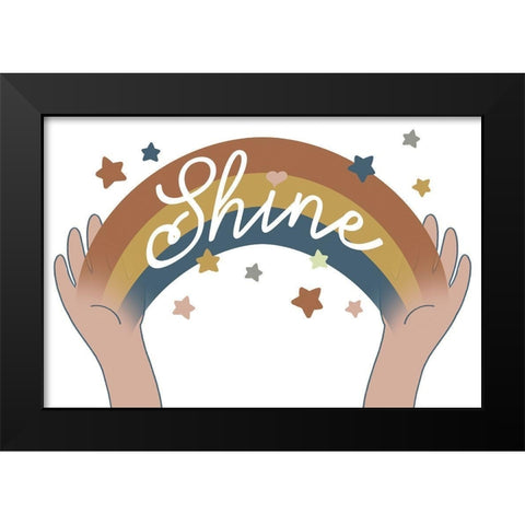 Rainbow Shine 4 Black Modern Wood Framed Art Print by Prime, Marcus
