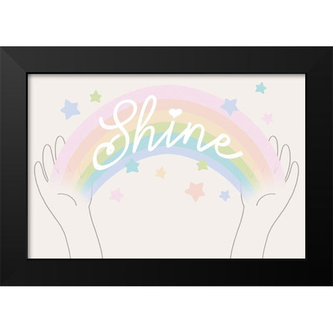 Rainbow Shine 5 Black Modern Wood Framed Art Print by Prime, Marcus