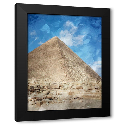 Pyramid Of Giza Black Modern Wood Framed Art Print with Double Matting by Prime, Marcus