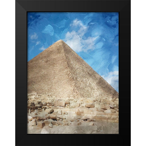 Pyramid Of Giza Black Modern Wood Framed Art Print by Prime, Marcus